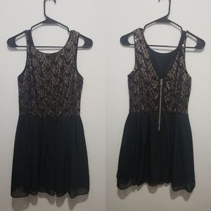 Black and gold skater style dress worn once
